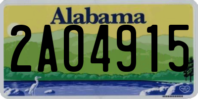 AL license plate 2AO4915