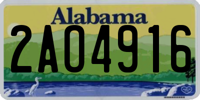 AL license plate 2AO4916