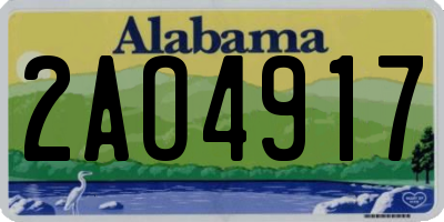 AL license plate 2AO4917