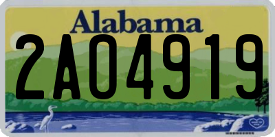 AL license plate 2AO4919