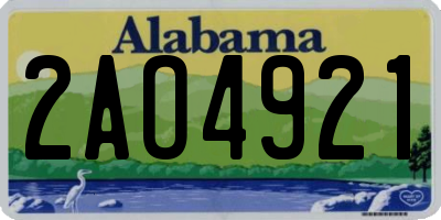 AL license plate 2AO4921