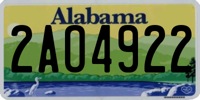 AL license plate 2AO4922