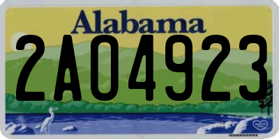 AL license plate 2AO4923