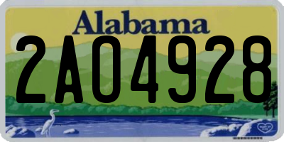 AL license plate 2AO4928