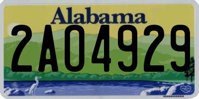 AL license plate 2AO4929