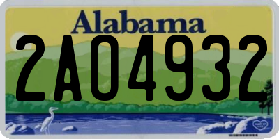 AL license plate 2AO4932