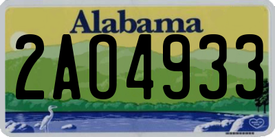 AL license plate 2AO4933