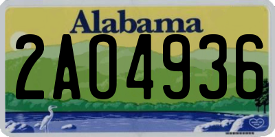 AL license plate 2AO4936