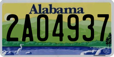 AL license plate 2AO4937
