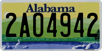 AL license plate 2AO4942