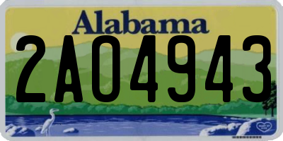 AL license plate 2AO4943