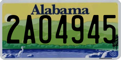 AL license plate 2AO4945
