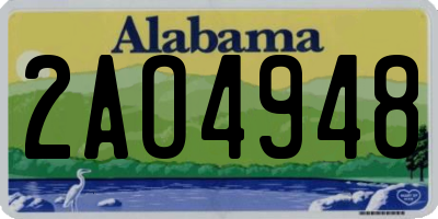 AL license plate 2AO4948