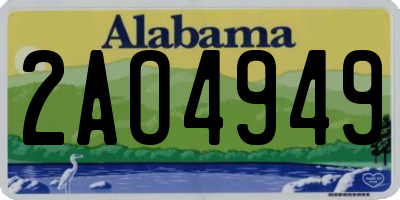 AL license plate 2AO4949