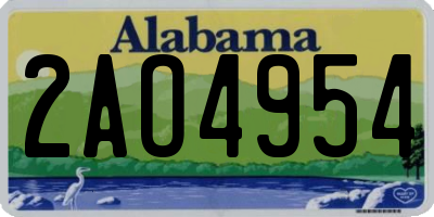 AL license plate 2AO4954