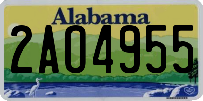 AL license plate 2AO4955