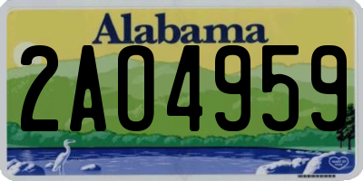 AL license plate 2AO4959