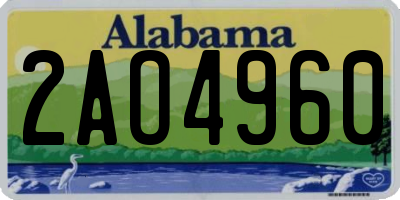 AL license plate 2AO4960