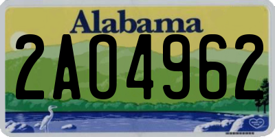 AL license plate 2AO4962