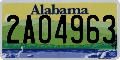 AL license plate 2AO4963