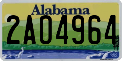 AL license plate 2AO4964