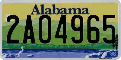 AL license plate 2AO4965