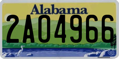 AL license plate 2AO4966