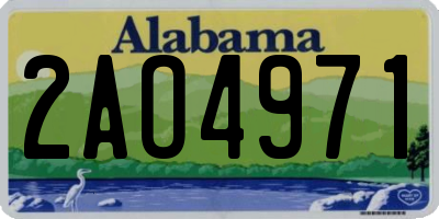 AL license plate 2AO4971