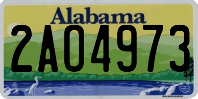 AL license plate 2AO4973