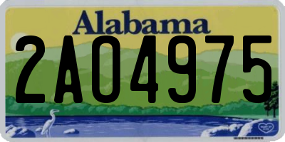AL license plate 2AO4975
