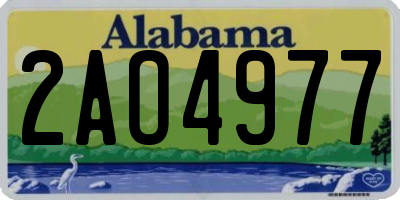 AL license plate 2AO4977