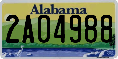 AL license plate 2AO4988