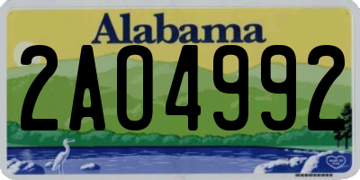 AL license plate 2AO4992