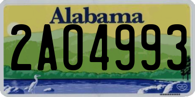 AL license plate 2AO4993