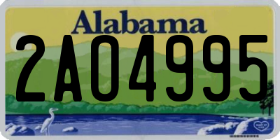 AL license plate 2AO4995