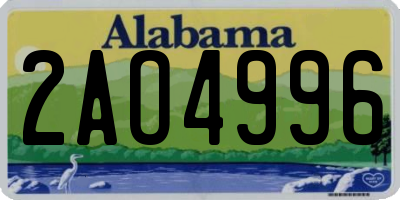 AL license plate 2AO4996
