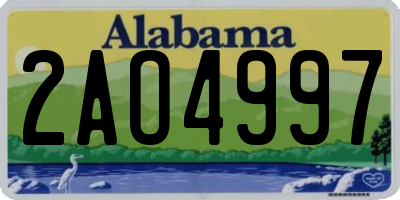 AL license plate 2AO4997