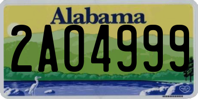 AL license plate 2AO4999