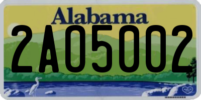 AL license plate 2AO5002