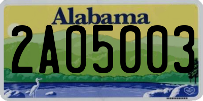 AL license plate 2AO5003
