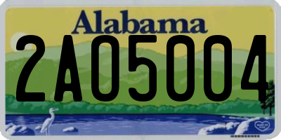 AL license plate 2AO5004