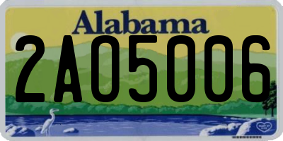 AL license plate 2AO5006