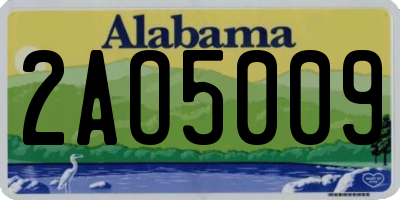AL license plate 2AO5009
