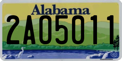 AL license plate 2AO5011