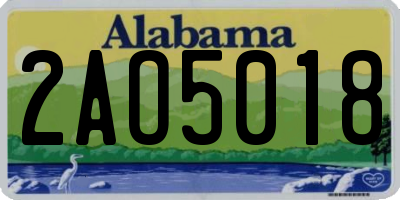 AL license plate 2AO5018