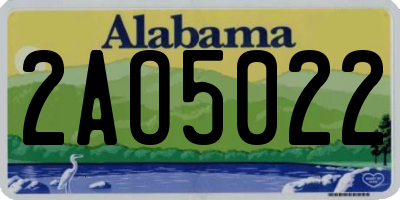 AL license plate 2AO5022