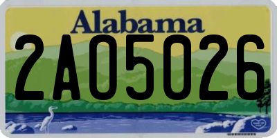 AL license plate 2AO5026
