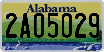 AL license plate 2AO5029