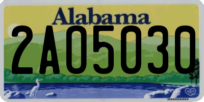 AL license plate 2AO5030