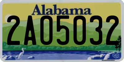 AL license plate 2AO5032